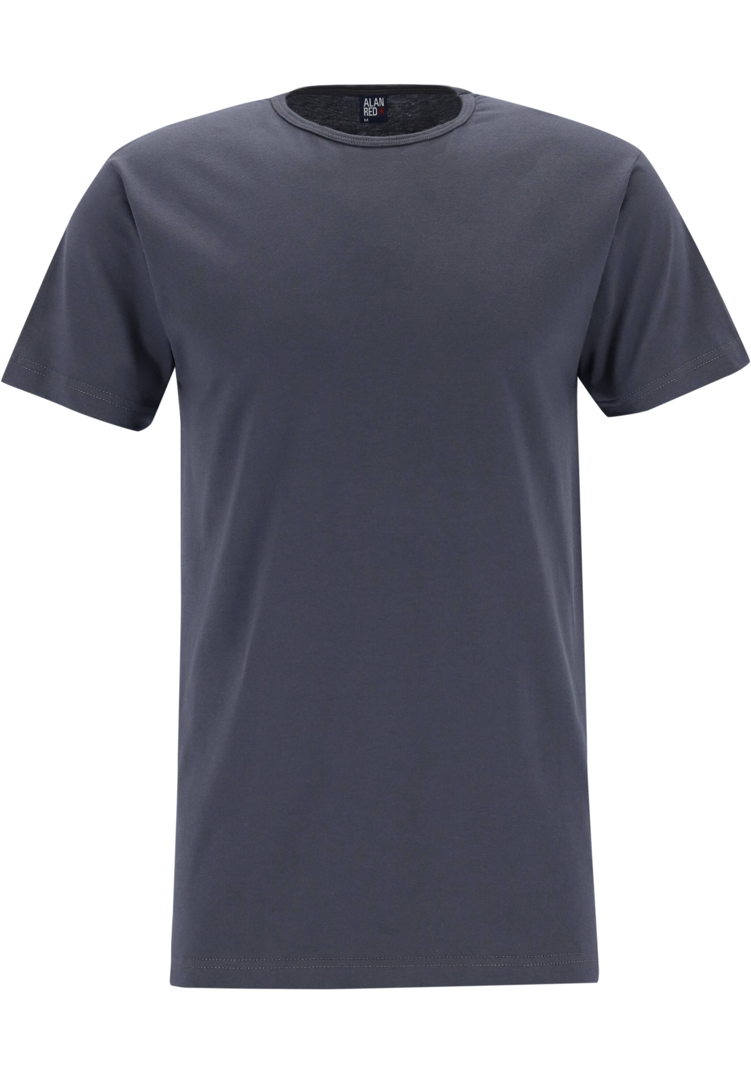 ALAN RED T-shirts Derby (2-pack), O-hals, wit en antraciet grijs